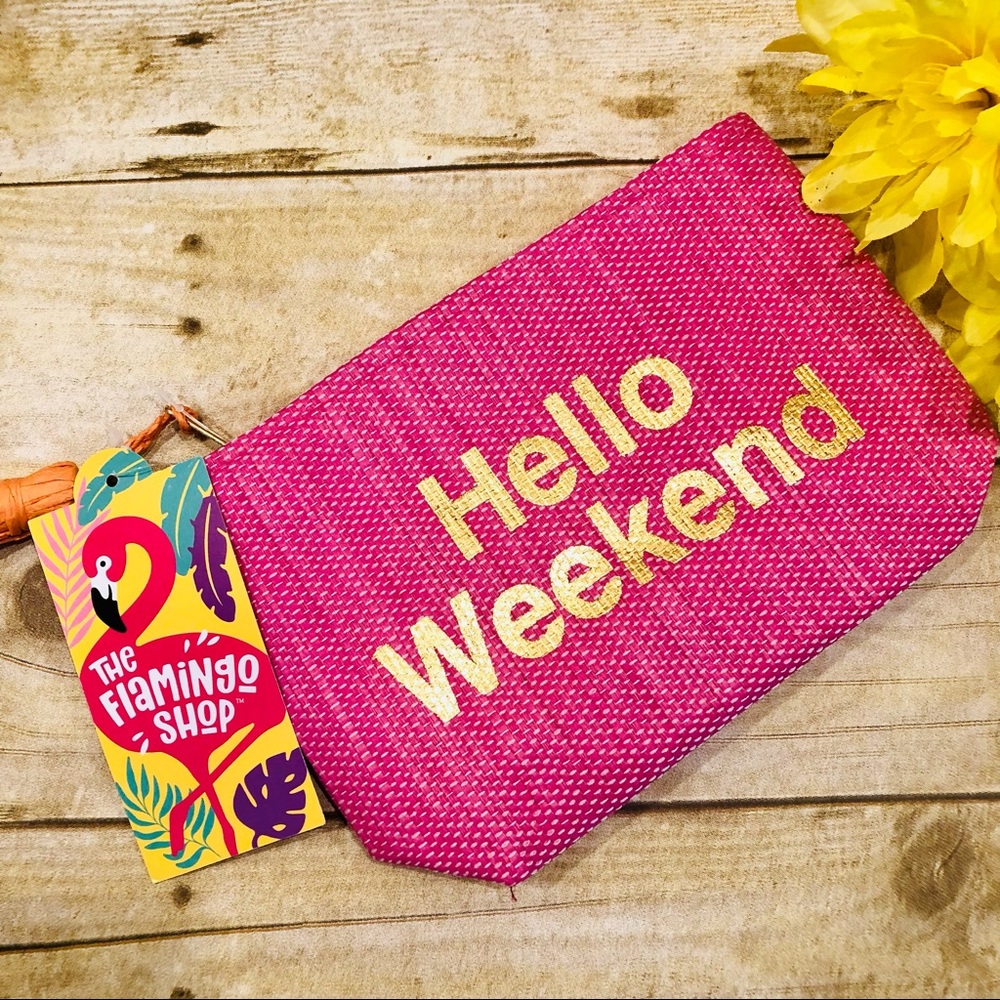 Hello Weekend Beach Pouch - Picture 1 of 4